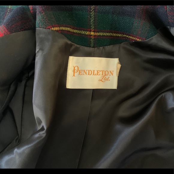 Pendleton Wool Belted Plaid Coat Vintage - Picture 6 of 8